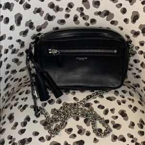 Black camera bag Coach crossbody